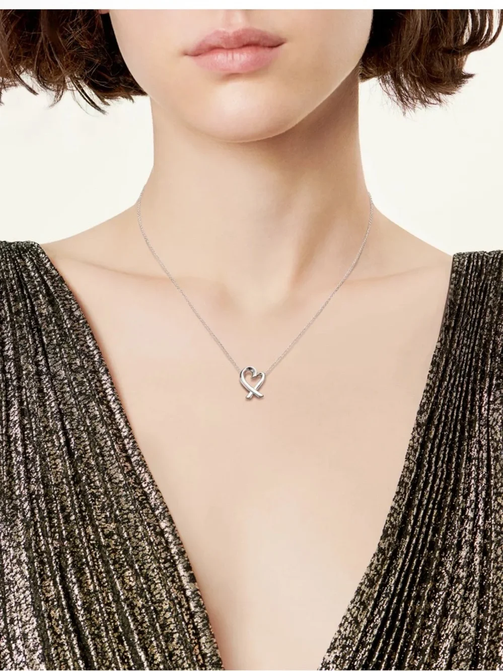 Tiffany & Co. Paloma Picasso Silver Heart Pendant Necklace